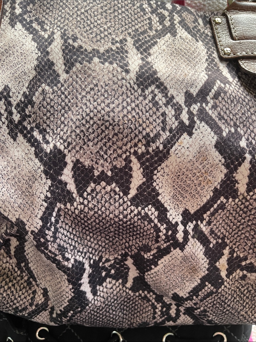 Kate Spade Python Triple Entry Shoulder Handbag Tote MINT CONDITION - Picture 9 of 9